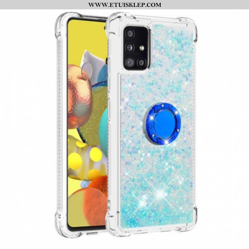 Etui do Samsung Galaxy A51 5G Cekiny Z Podparciem Pierścienia